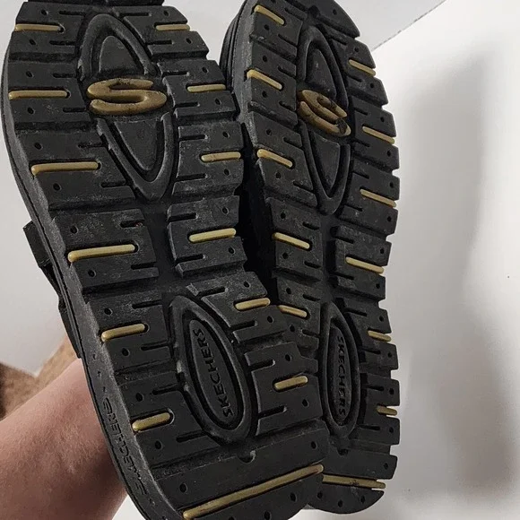 Skechers G-Tech Chunky Black Jammers‎ mens size 8 90s to Y2K